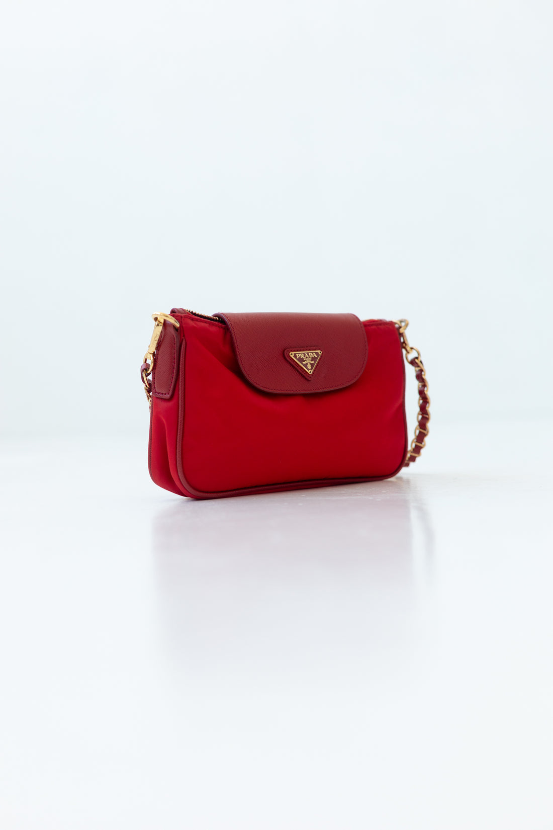 Prada Tessuto Saffiano Chain Bag