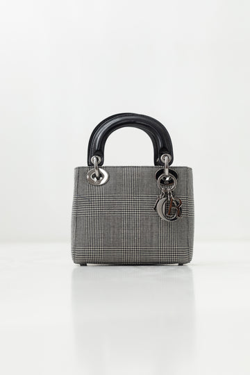Lady Dior Vintage Houndstooth canvas