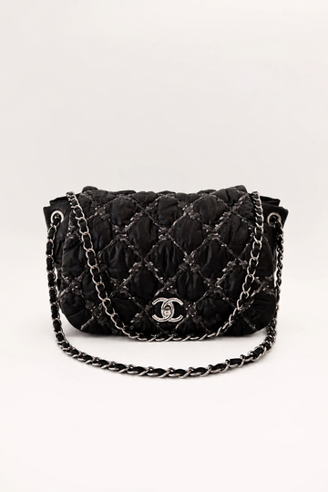 Bolsa Chanel Paris-Byzance Nylon Tweed On Stitch Bubble Flap