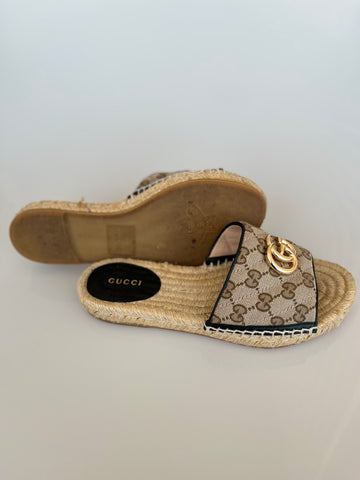 Gucci GG Espadrille Slide TAM 35BR