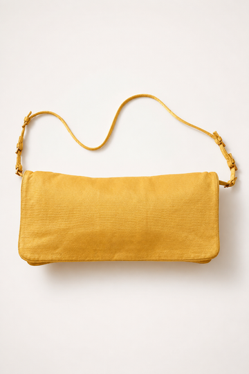 Prada Vintage Satin Triangle Logo Baguette