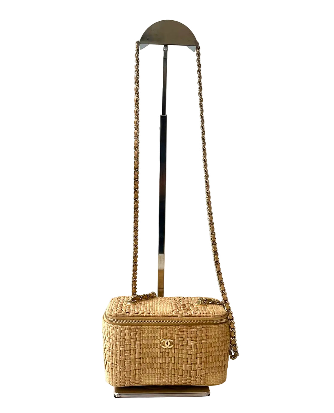 Chanel Braided Raffia Vanity Case