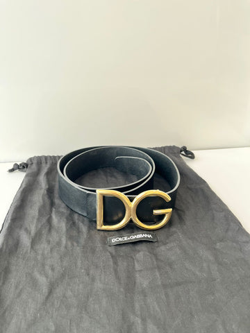 Cinto de Couro com Fivela Logo DG