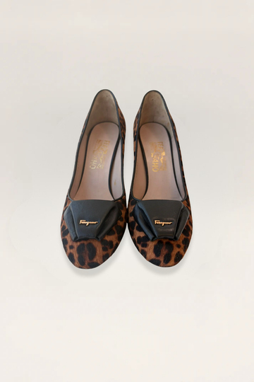 Salto Animal Print Salvatore Ferragamo TAM 37,5BR
